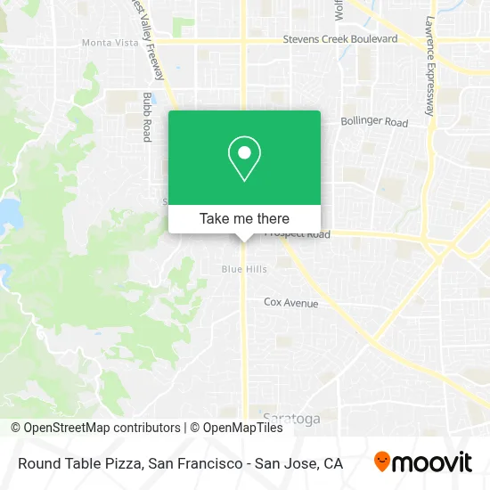 Round Table Pizza map