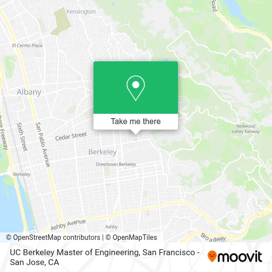 UC Berkeley Master of Engineering map