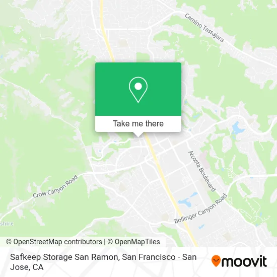 Safkeep Storage San Ramon map