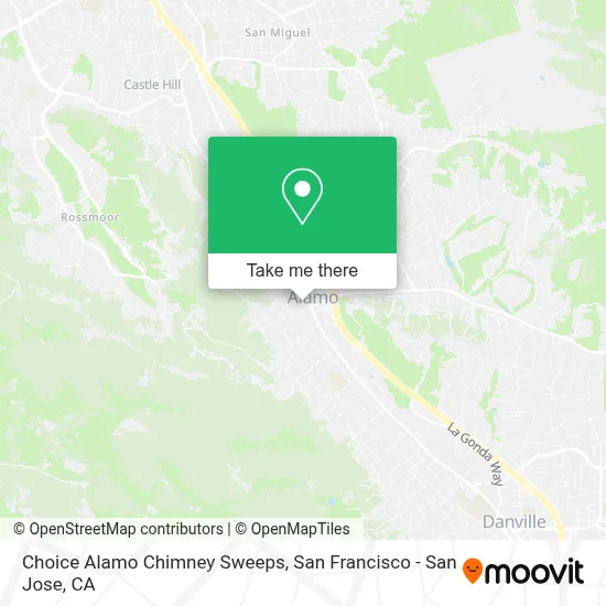 Choice Alamo Chimney Sweeps map