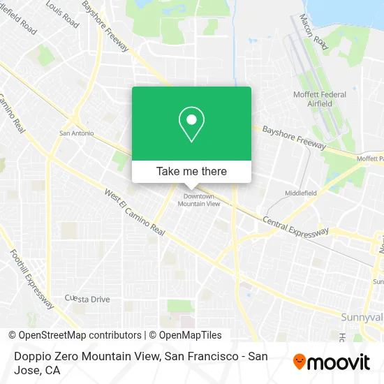 Doppio Zero Mountain View map