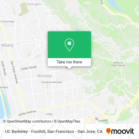 UC Berkeley - Foothill map