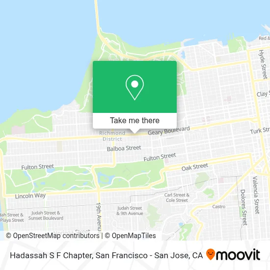 Hadassah S F Chapter map