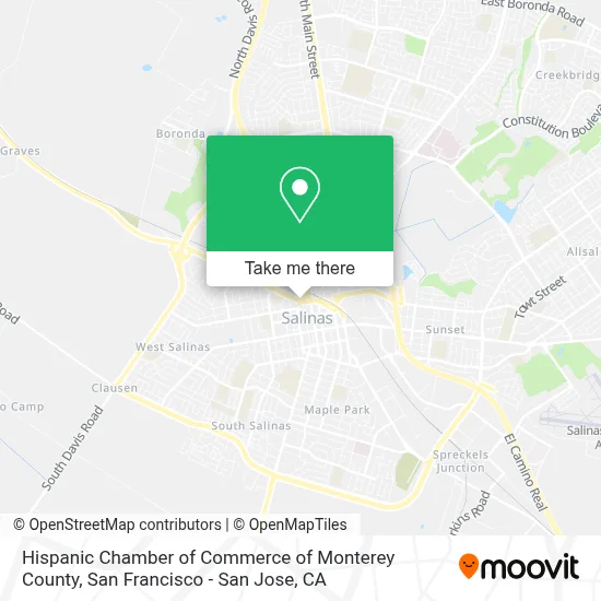 Hispanic Chamber of Commerce of Monterey County map