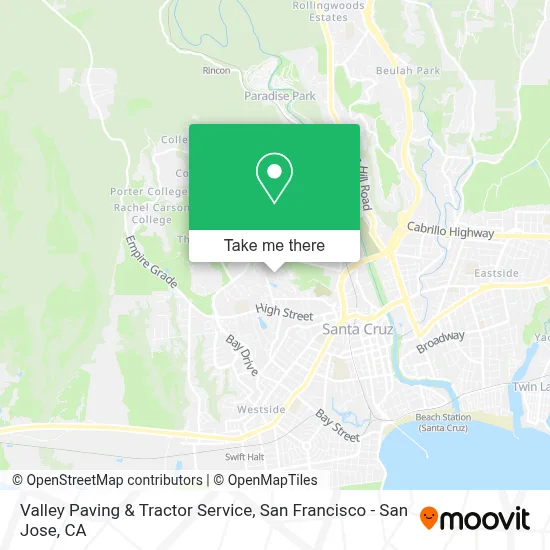 Valley Paving & Tractor Service map