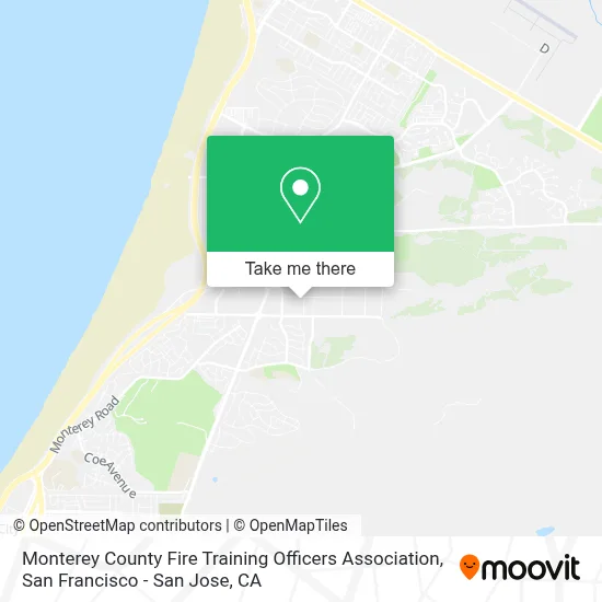 Monterey County Fire Training Officers Association map