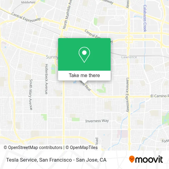 Tesla Service map