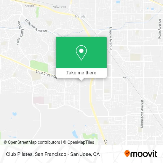 Club Pilates map