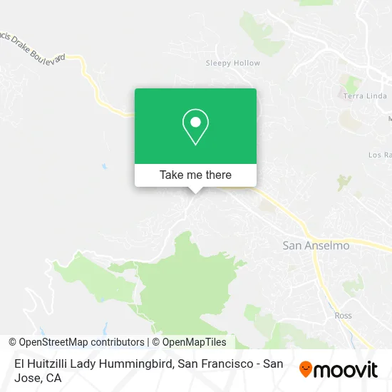El Huitzilli Lady Hummingbird map
