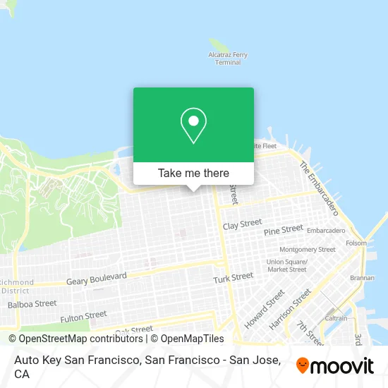 Auto Key San Francisco map