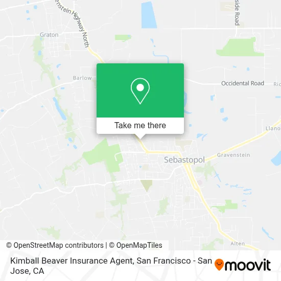 Kimball Beaver Insurance Agent map