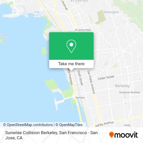 Sunwise Collision Berkeley map
