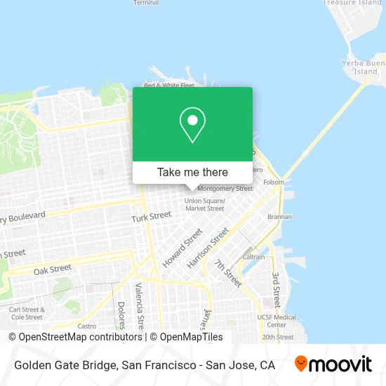 Golden Gate Bridge map