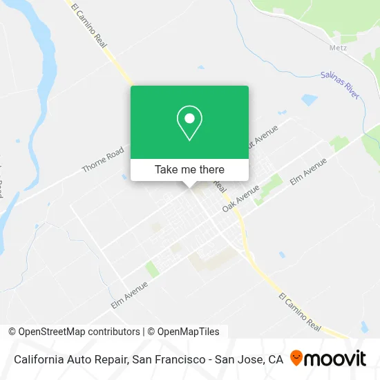 California Auto Repair map