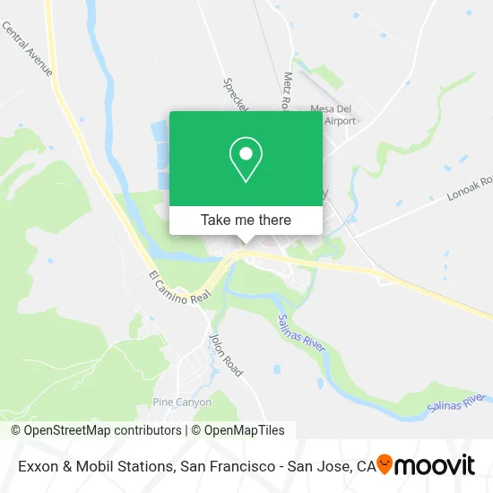 Exxon & Mobil Stations map
