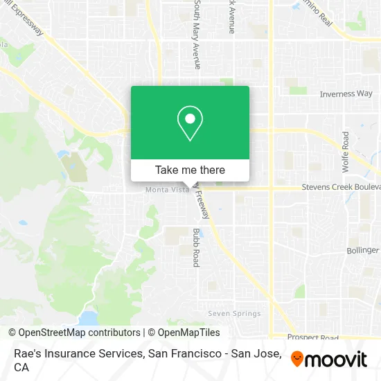 Rae's Insurance Services map