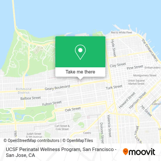 UCSF Perinatal Wellness Program map