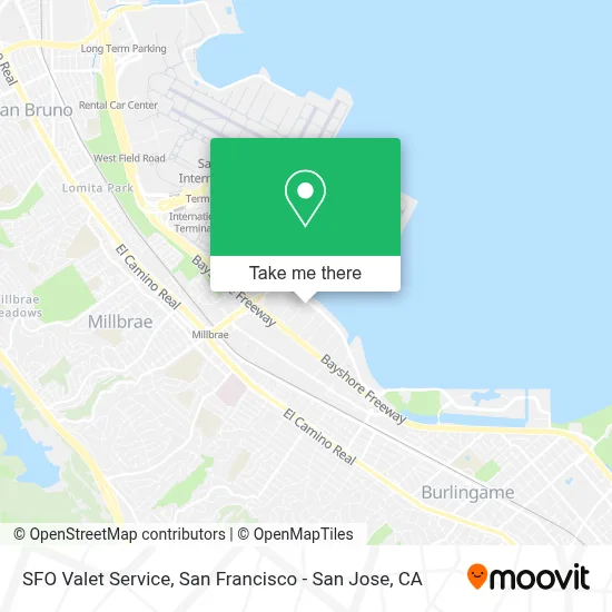 SFO Valet Service map