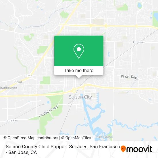 Solano County Child Support Services map