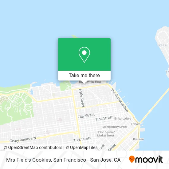 Mrs Field's Cookies map