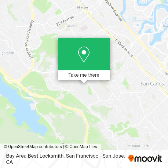 Bay Area Best Locksmith map