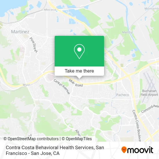 Contra Costa Behavioral Health Services map