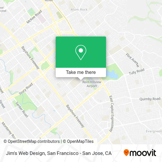 Jim's Web Design map