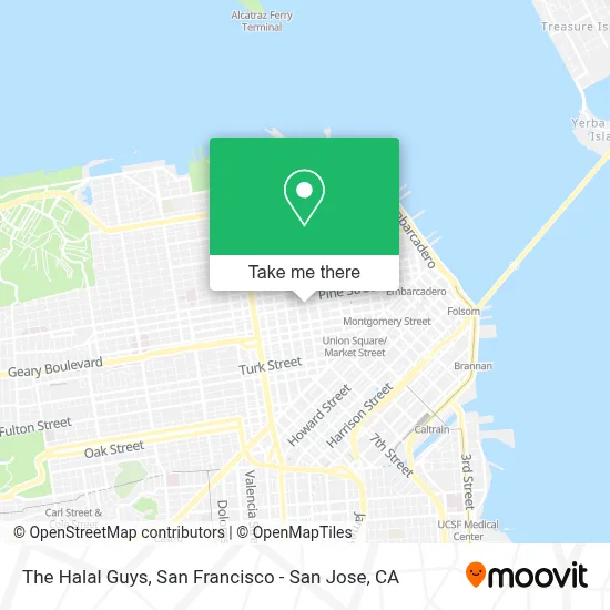 The Halal Guys map