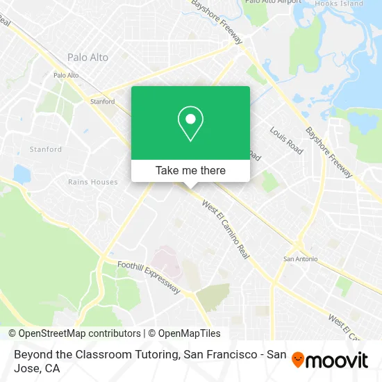 Beyond the Classroom Tutoring map