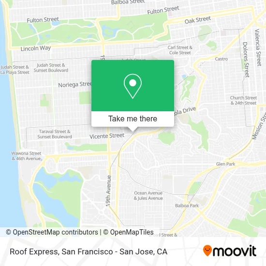 Roof Express map