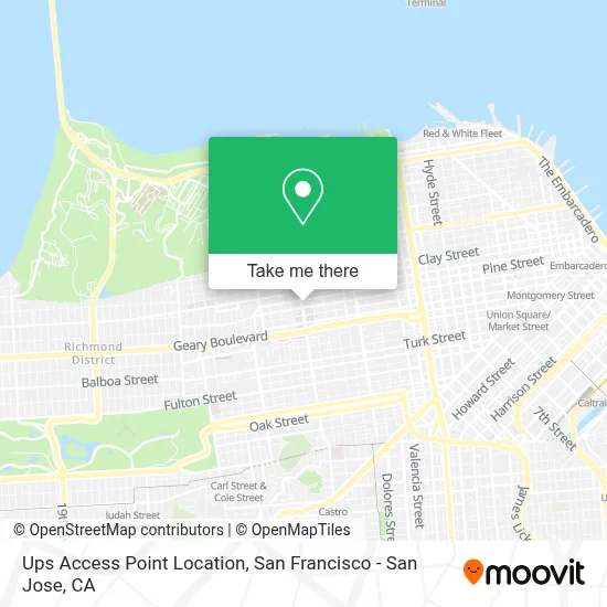 Ups Access Point Location map