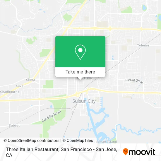 Three Italian Restaurant map