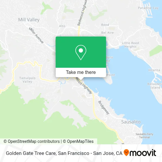 Golden Gate Tree Care map