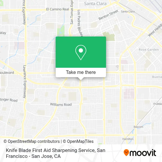 Knife Blade First Aid Sharpening Service map