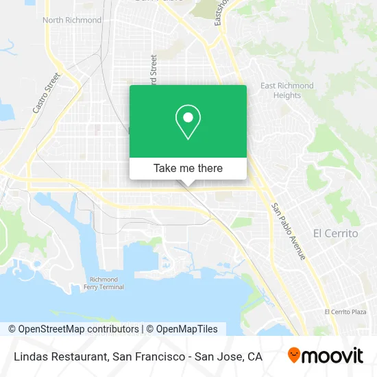 Lindas Restaurant map