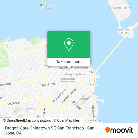 Dragon Gate Chinatown SF map