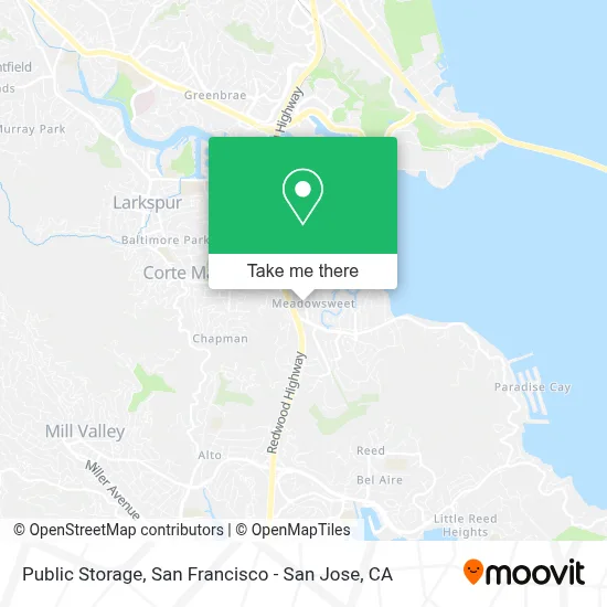Public Storage map