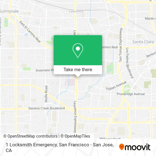 1 Locksmith Emergency map