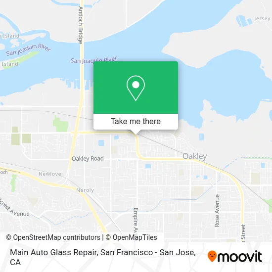 Main Auto Glass Repair map