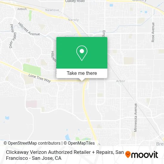 Clickaway Verizon Authorized Retailer + Repairs map