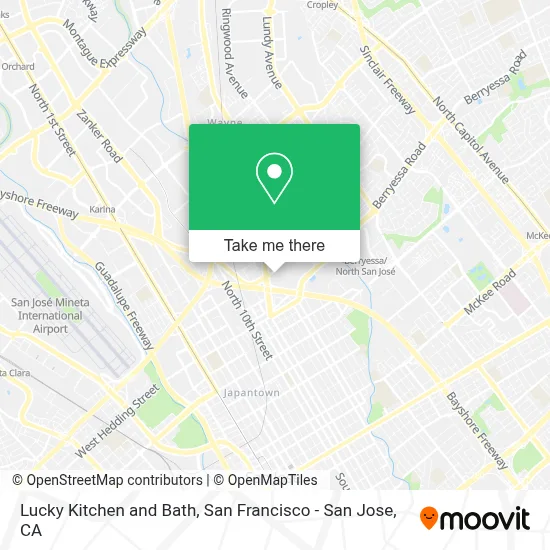 Lucky Kitchen and Bath map