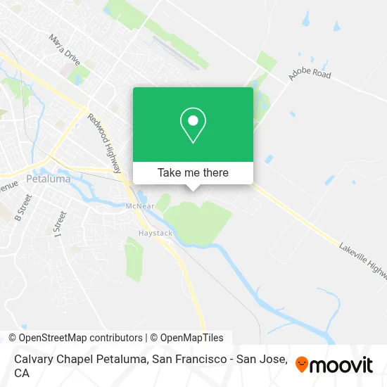 Calvary Chapel Petaluma map