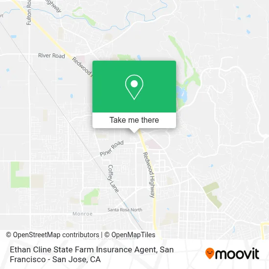 Ethan Cline State Farm Insurance Agent map