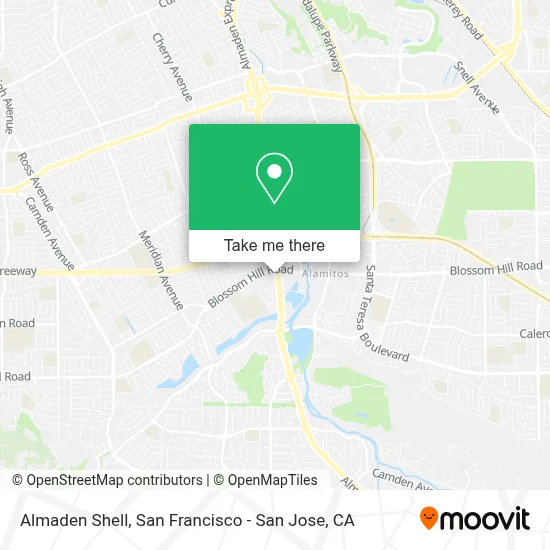Almaden Shell map