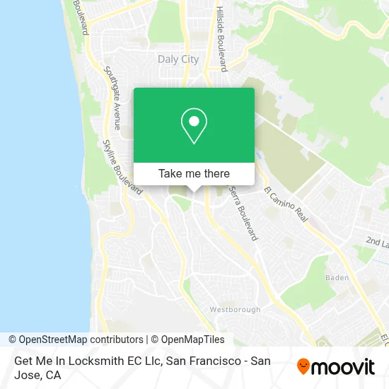 Get Me In Locksmith EC Llc map