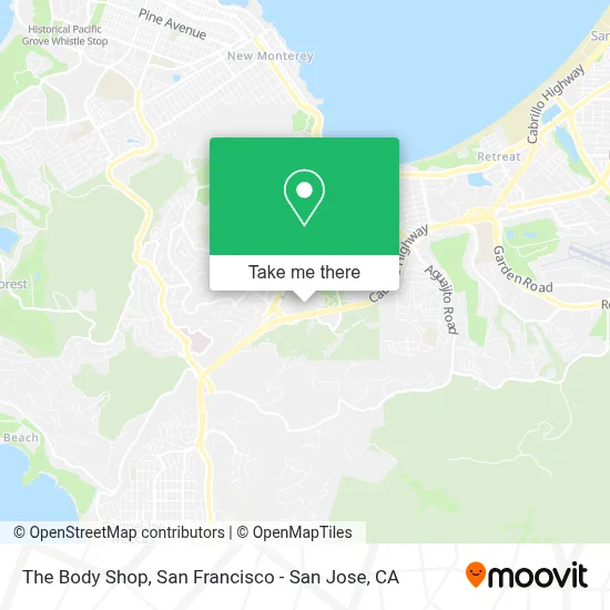 The Body Shop map
