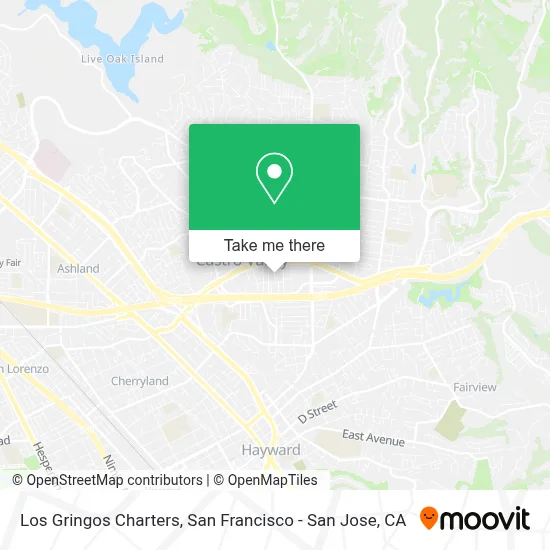 Los Gringos Charters map