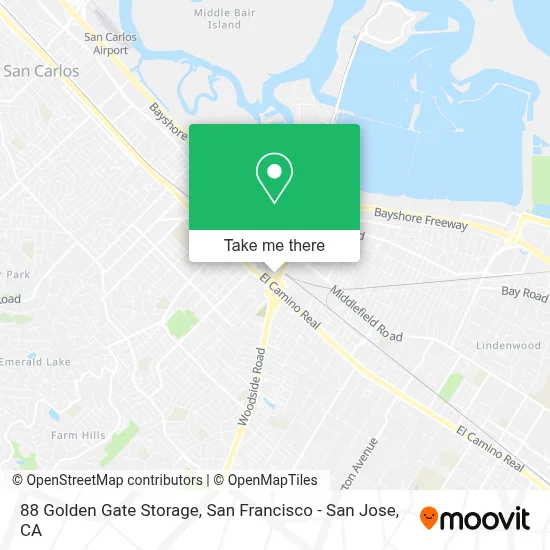 88 Golden Gate Storage map