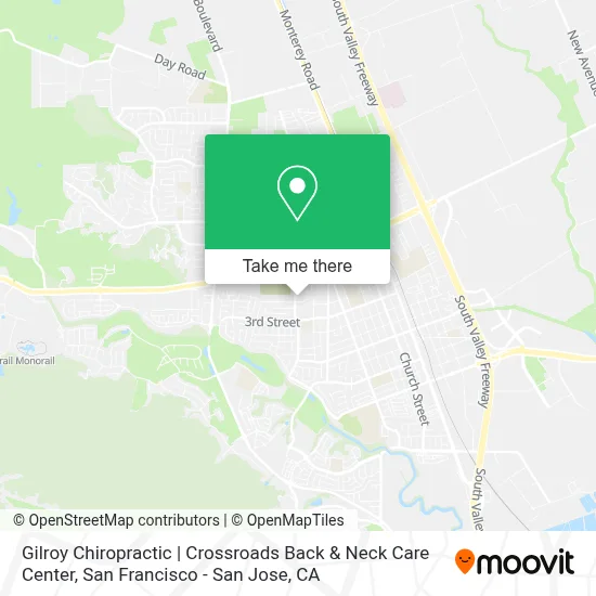 Gilroy Chiropractic | Crossroads Back & Neck Care Center map