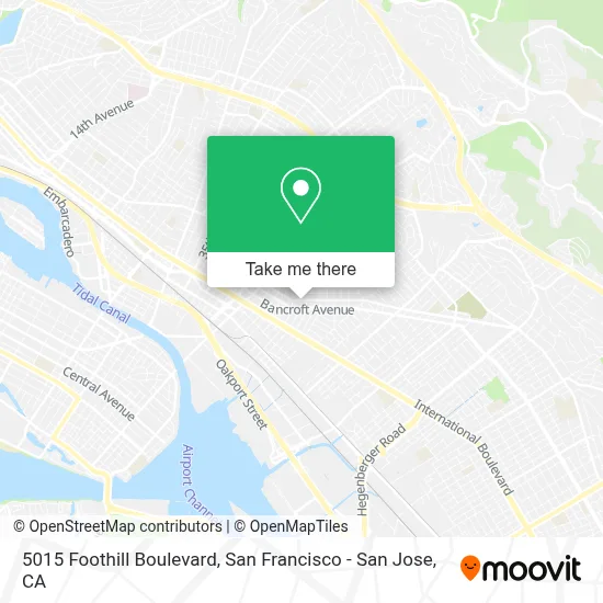 5015 Foothill Boulevard map